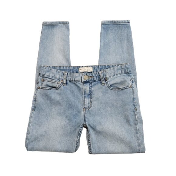 Free People Destroyed Ripped Knee Skinny Jeans  Size: W27 - Picture 6 of 8